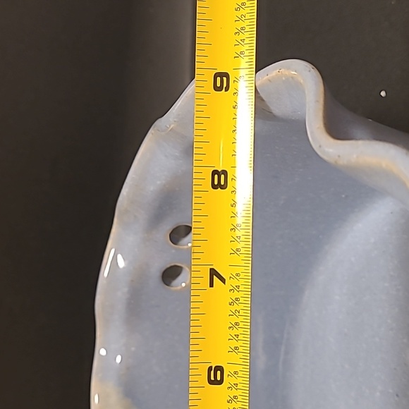 Vintage Clay Pen Pottery USA Casserole Dish With Scalloped Ruffled Rim - Picture 15 of 16